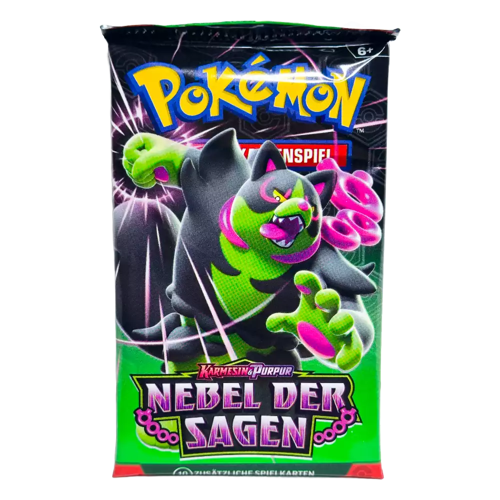 Pokémon Nebel der Sagen Booster Pack – deutsche Version – Vorderansicht der Verpackung