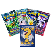 Auf diesem Bild sieht man den garantierten Inhalt vom Xtreme Hits Mystery Pack - Edition 3. Es sind immer garantiert 4 Bosster im Pack und eine Raw Card im Wert von mindestens fünf Euro. 