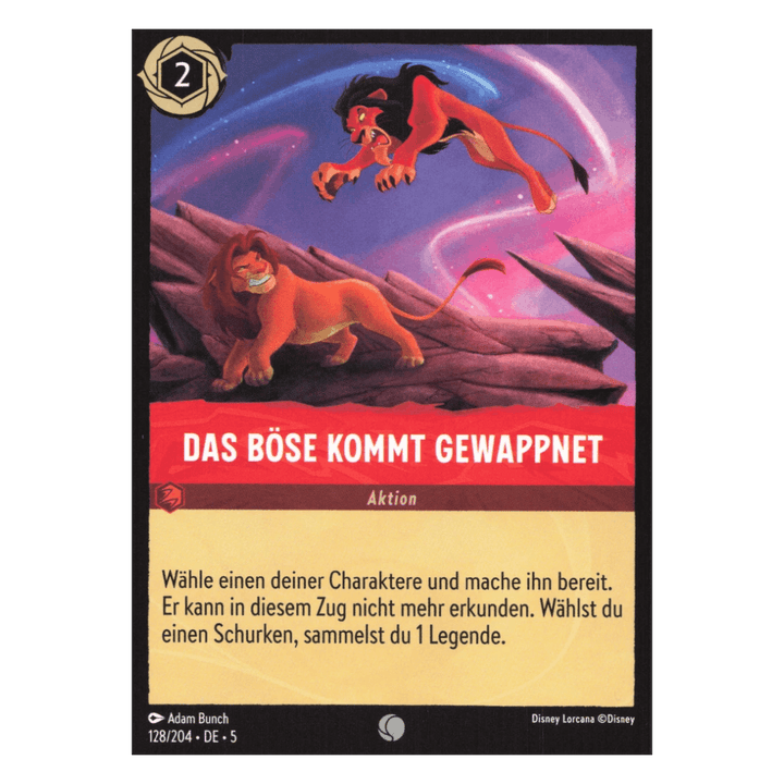 Beispiel für eine Disney Lorcana Aktionskarte