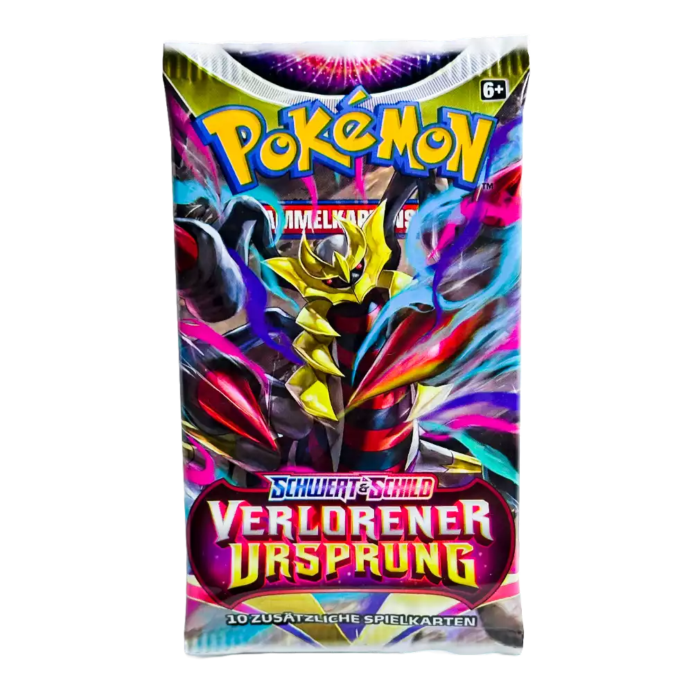 Pokémon Verlorener Ursprung Booster Pack – deutsche Version – Vorderansicht der Verpackung