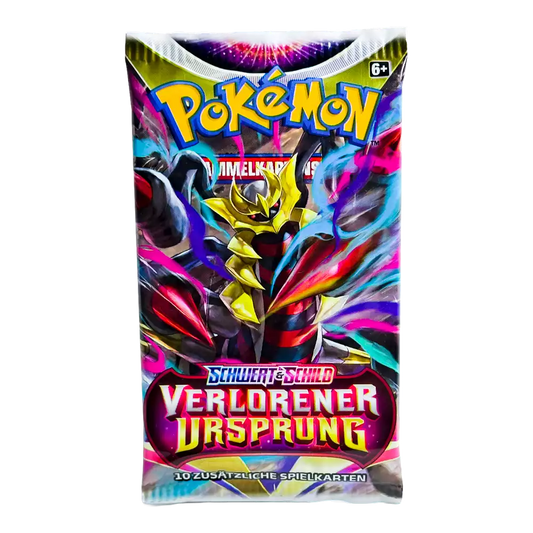 Pokémon Verlorener Ursprung Booster Pack – deutsche Version – Vorderansicht der Verpackung