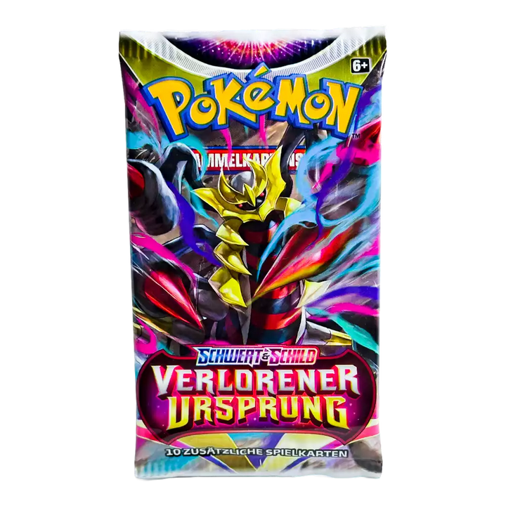 Pokémon Verlorener Ursprung Booster Pack – deutsche Version – Vorderansicht der Verpackung