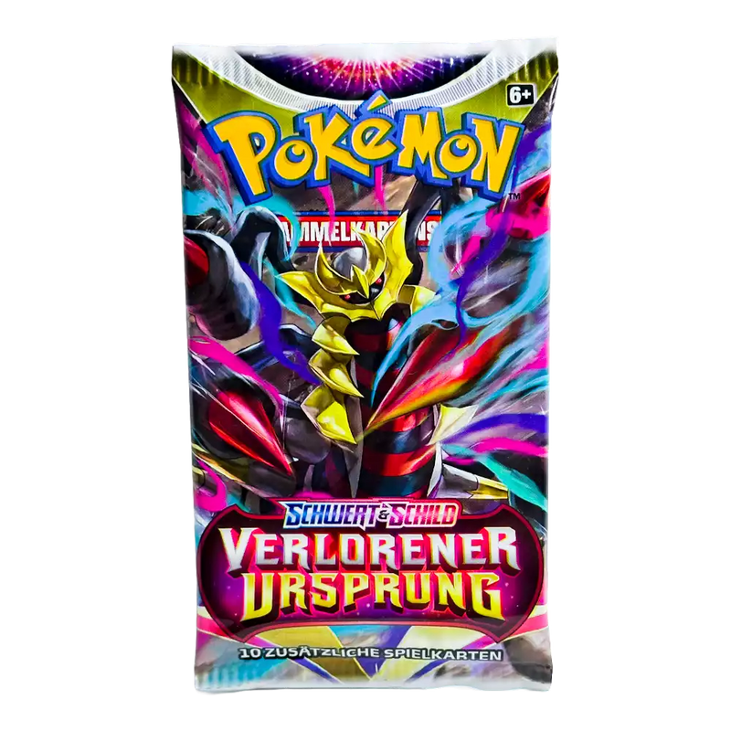 Pokémon Verlorener Ursprung Booster Pack – deutsche Version – Vorderansicht der Verpackung