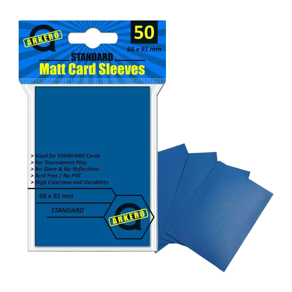 Arkero-G Matt Card Sleeves Blau (50 Kartenhüllen)