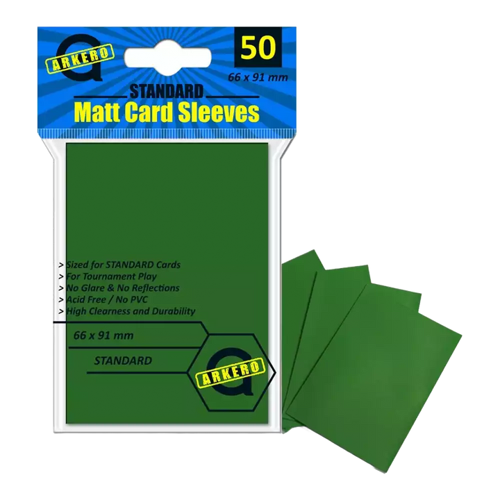 Arkero-G Matt Card Sleeves Grün (50 Kartenhüllen)