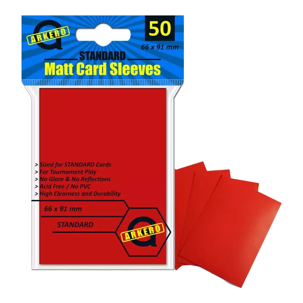Arkero-G Matt Card Sleeves Rot (50 Kartenhüllen)