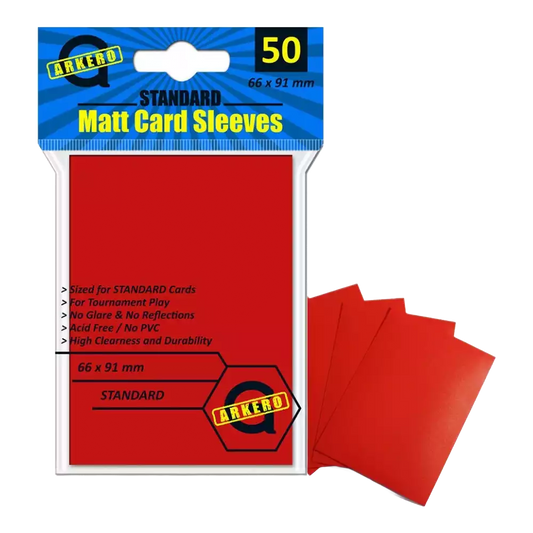 Arkero-G Matt Card Sleeves Rot (50 Kartenhüllen)