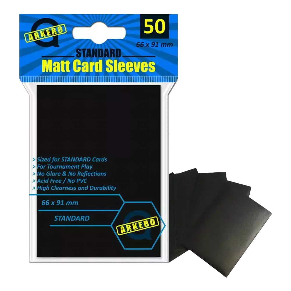 Arkero-G Matt Card Sleeves Schwarz (50 Kartenhüllen)