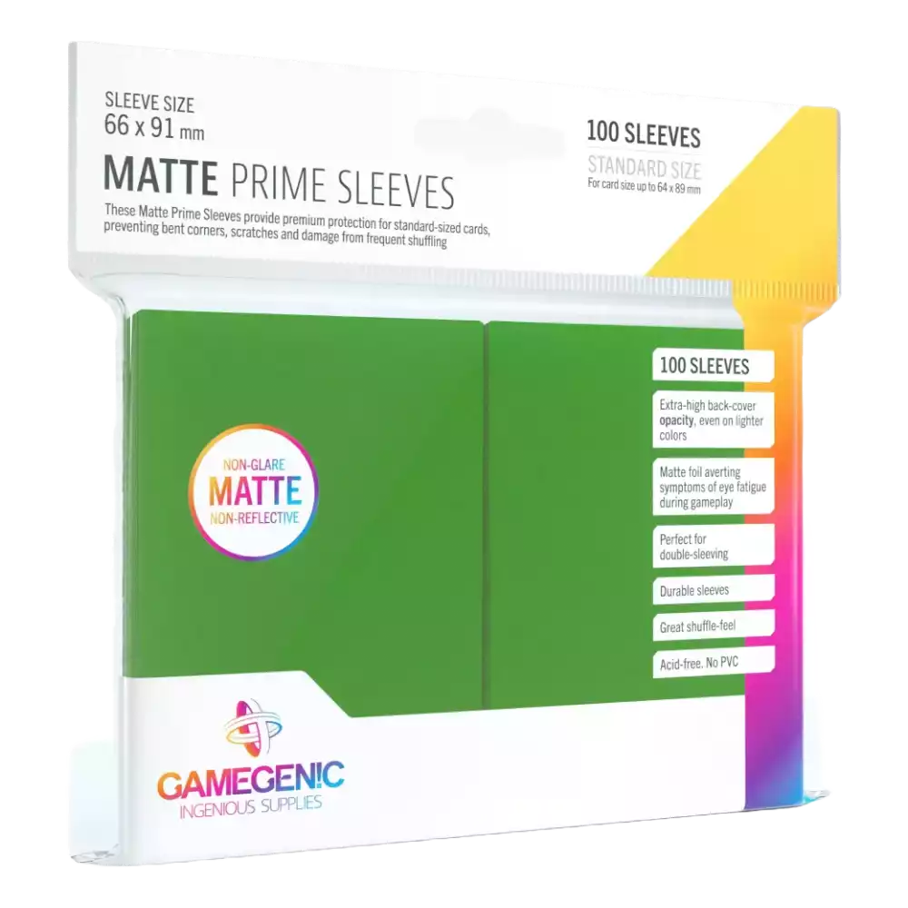 Gamegenic - Matte Prime Sleeves Grün (100 Kartenhüllen)