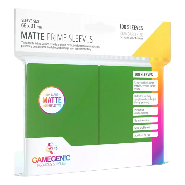 Gamegenic - Matte Prime Sleeves Grün (100 Kartenhüllen)