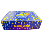 Vorschau der Xtreme Hits Mystery Box aus der Vorderansicht von unten mit dem Schriftzug Good Luck 
