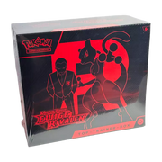 Pokémon Ewige Rivalen Top‑Trainer‑Box – deutsche Version – Vorderansicht der Box mit Team Rocket‑Promokarte und Boxdesign