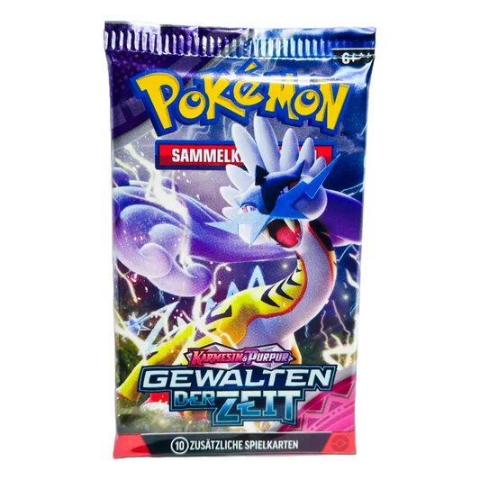 Pokémon Gewalten der Zeit Booster Pack – deutsche Version – Vorderansicht der Verpackung