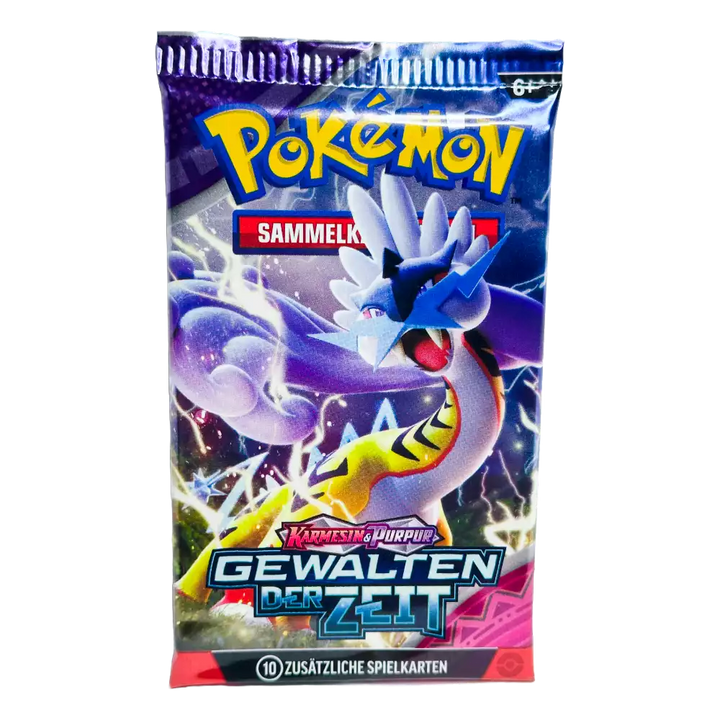Pokémon Gewalten der Zeit Booster Pack – deutsche Version – Vorderansicht der Verpackung