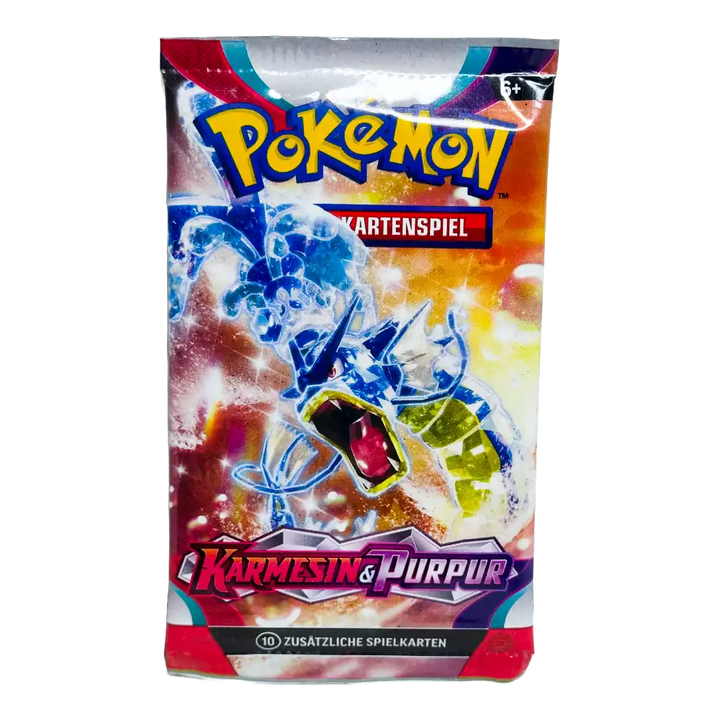 Pokémon Karmesin & Purpur Booster Pack – deutsche Version – Vorderansicht der Verpackung