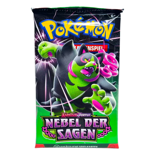 Pokémon Nebel der Sagen Booster Pack – deutsche Version – Vorderansicht der Verpackung