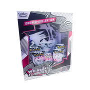 Pokémon Weiße Flammen Reshiram Ordner Kollektion – deutsche Version – Vorderansicht der Box mit Reshiram-Artwork auf weißem und grauem Hintergrund
